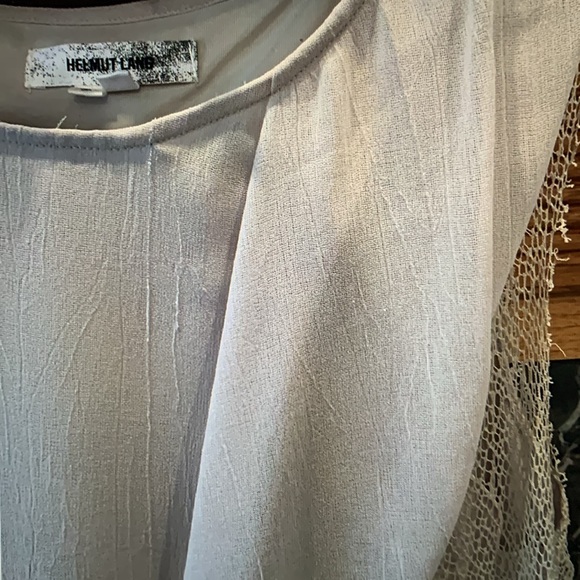 Helmut Lang Tan Asymmetrical Draped Cocktail Dress, size 6 - Picture 6 of 16